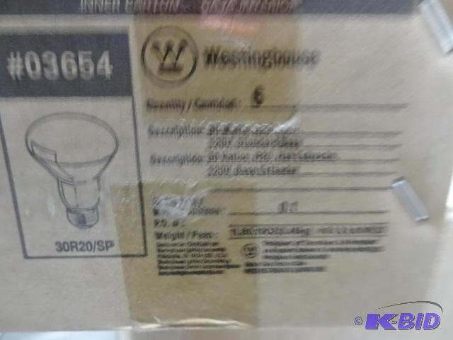 lot 116 image: New case of Westinghouse brand are 20 spot li...