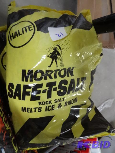 lot 12 image: New qty 2 bags of Morton safety salt rock sal...