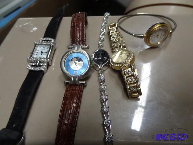 lot 138 image: Quantity 5 new and used womens watches. All...