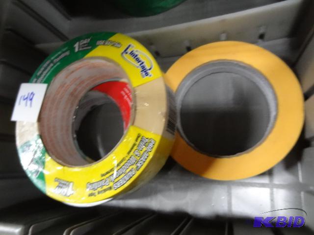 lot 149 image: New 3 piece lot of painters tape. 1 roll Frog...