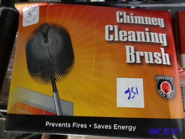 lot 156 image: New 8 inch round chimney cleaning brush...