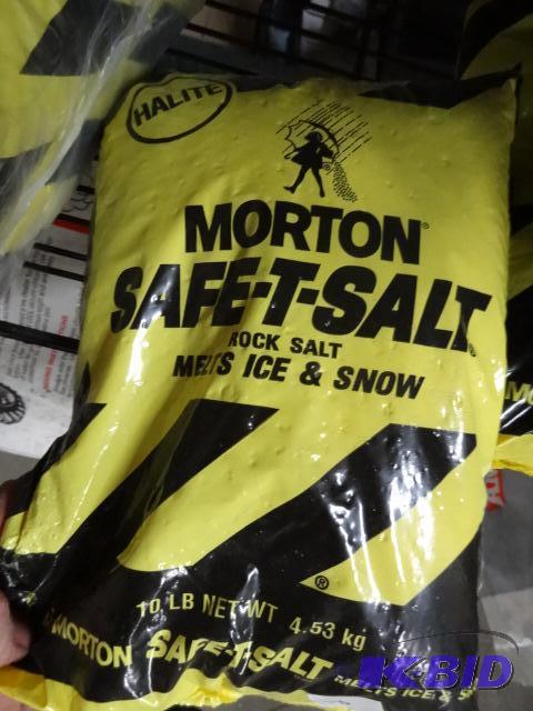 lot 18 image: New qty 2 bags of Morton safety salt rock sal...