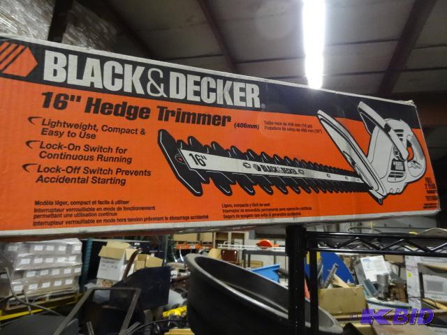 lot 233 image: New Black & Decker brand 16 inch hedge tr...