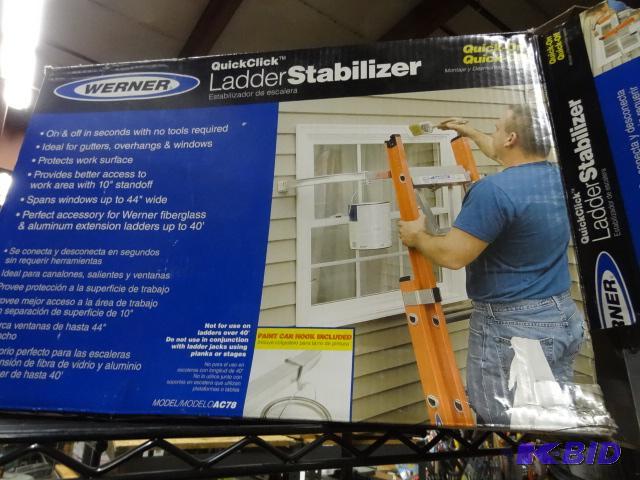 lot 236 image: New Warner brand Quick Click ladder stabilize...