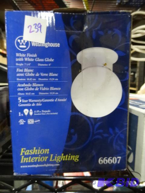 lot 239 image: New Westinghouse brand fashion interior light...