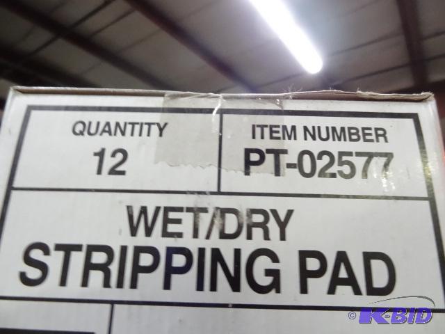 lot 24 image: New case of 12 wet and dry stripping pads. G ...