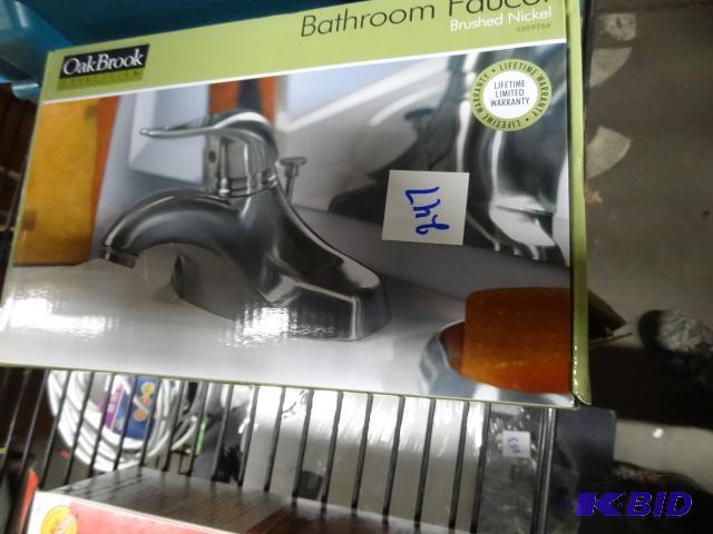 lot 247 image: New in box Oakbrook brand bathroom faucet. Br...