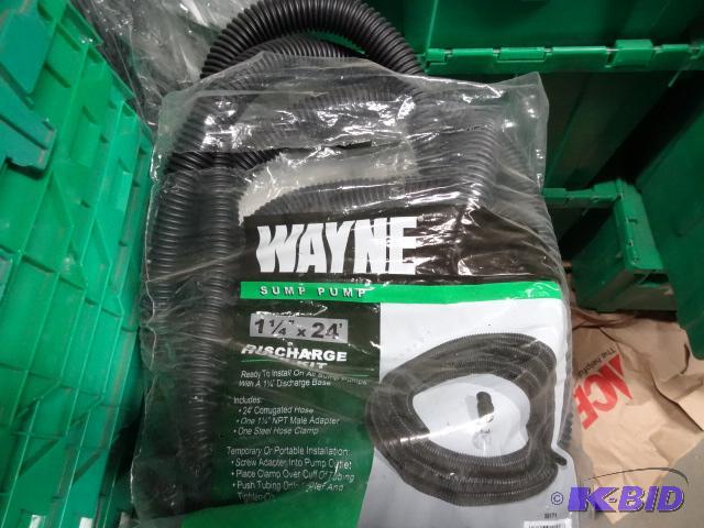 lot 262 image: New Wayne brand sump pump discharge hose kit....
