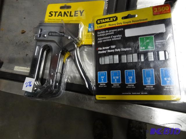 lot 276 image: New Stanley heavy duty staple gun. All steel ...