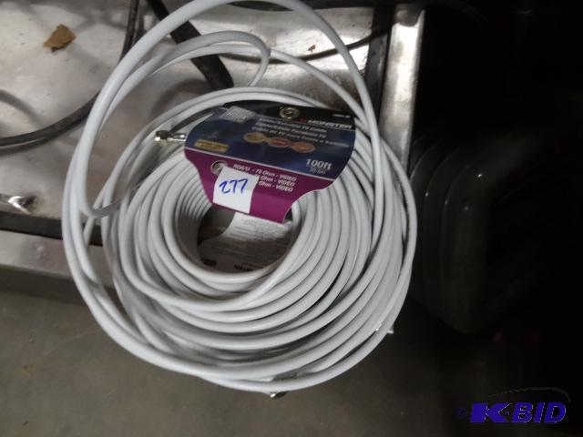 lot 277 image: New MasterBrand 100 foot RG 6 cable and satel...