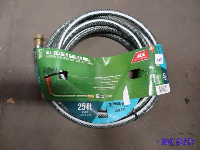lot 279 image: New all season garden hose. Ace brand. 25 for...