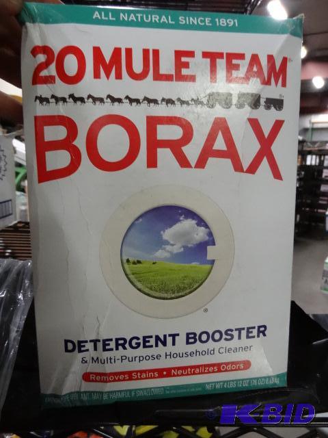 lot 28 image: New box of 20 Mule Team borax. Detergent boos...