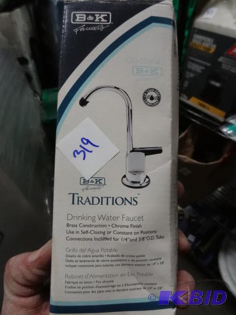 lot 319 image: New B&ampK brand drinking water faucet. Trad...