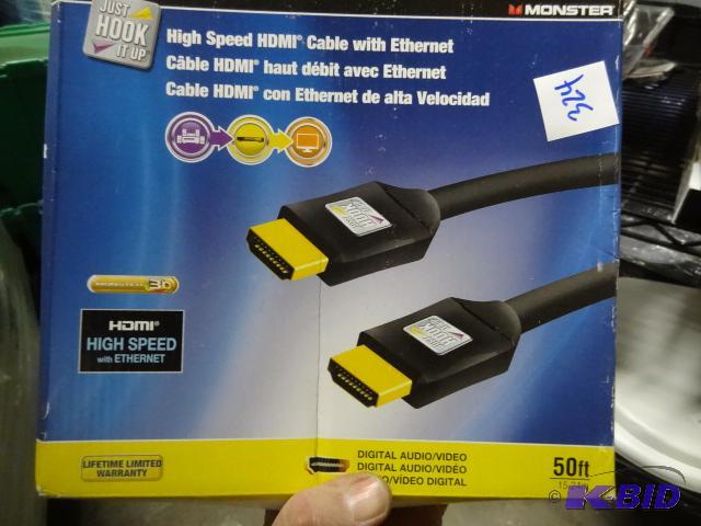 lot 324 image: New Monster Cable brand high speed HDMI cable...