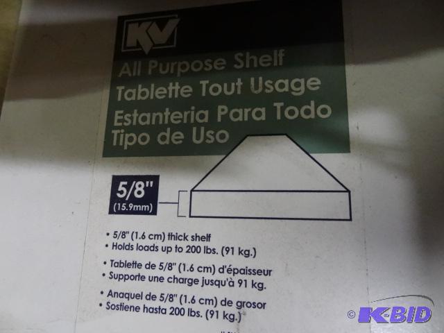 lot 56 image: New quantity for all purpose shelf. White. 5 ...