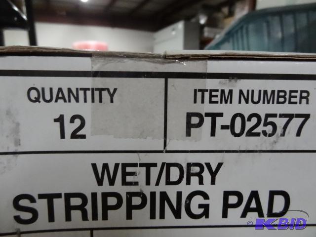 lot 68 image: New case of 12 wet and dry stripping pads. G ...