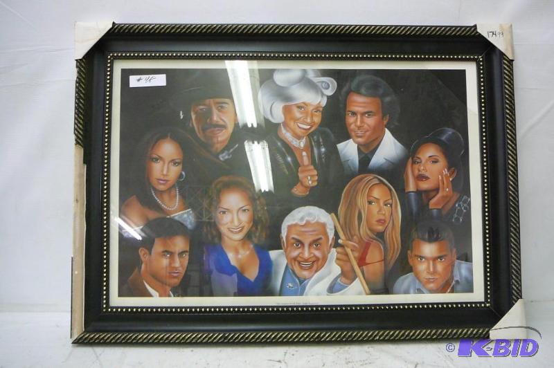 Framed Prit Latin Superstars Glass is broken ...