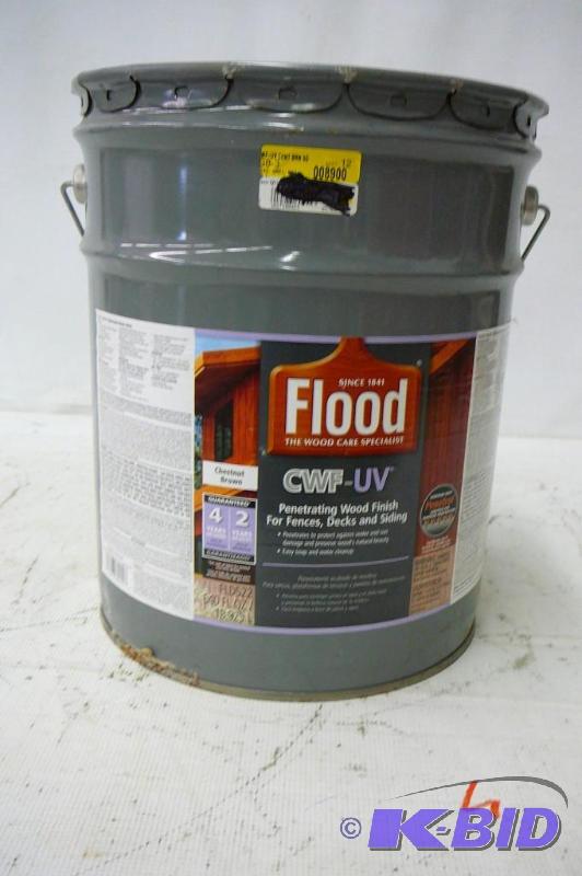 5 gal Flood cwf-uv wood finish chestnut brown...