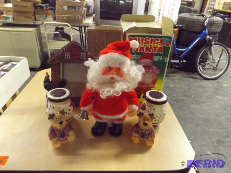 two Salt and Pepper Shaker sets, musical sant...