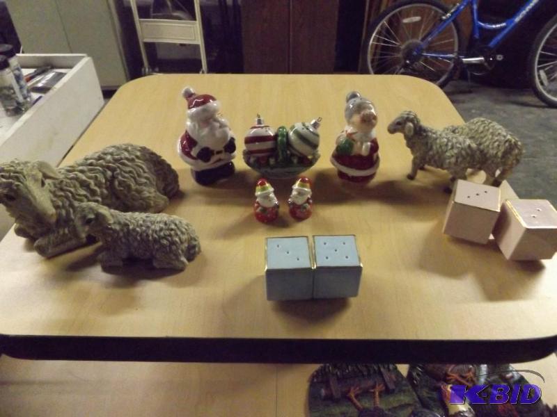 Salt and Pepper Shaker sets and sheep figurin...