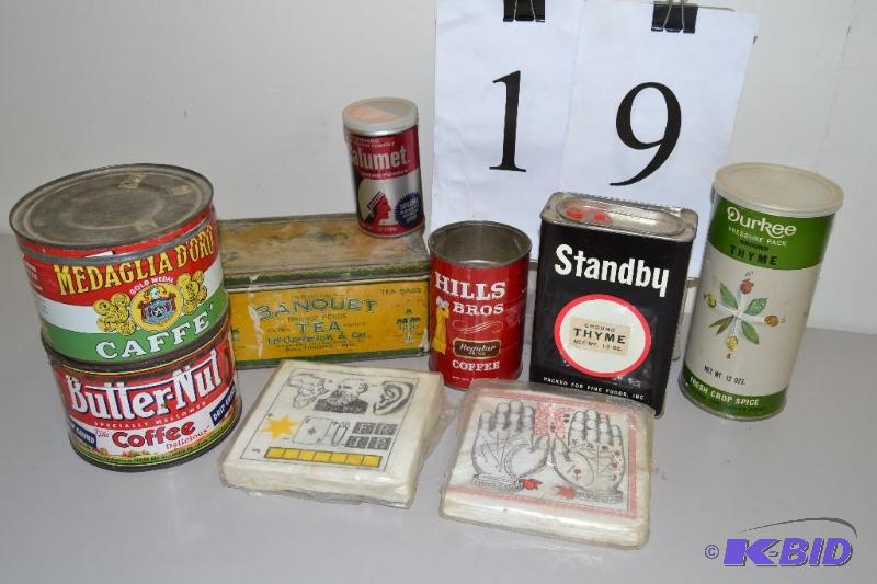 lot 19 image: Vintage Kitchen tins