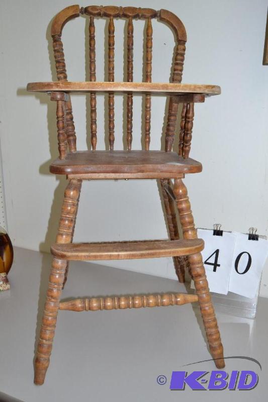 lot 40 image: Vintage high chair