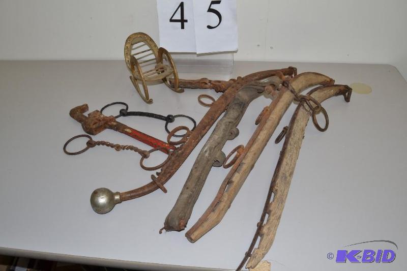 lot 45 image: Horse items, wrench