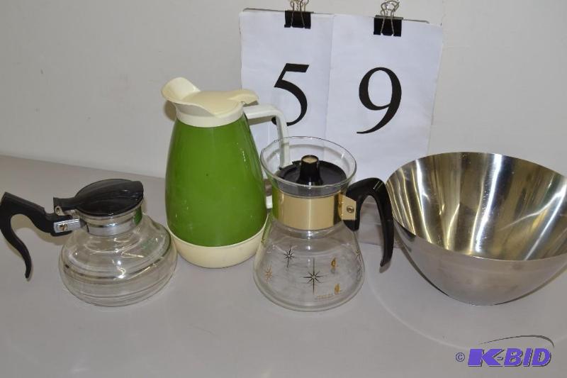 lot 59 image: Coffee pots and bowl