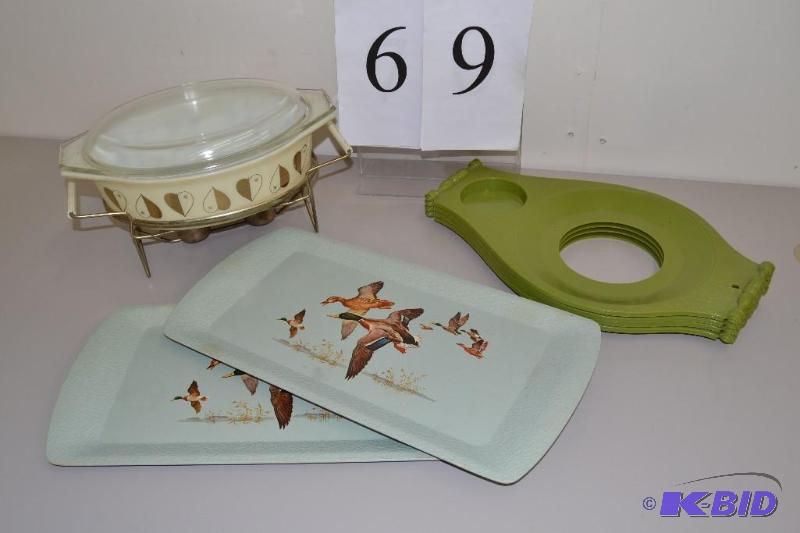 lot 69 image: Casserole and trays
