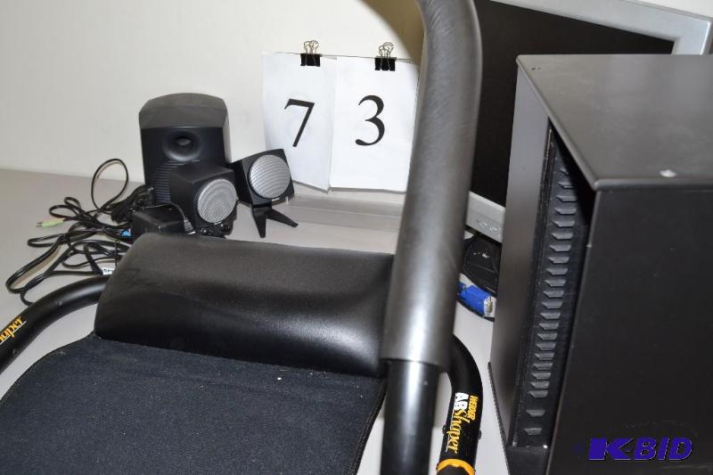 lot 73 image: Monitor, speakers, ab shaper