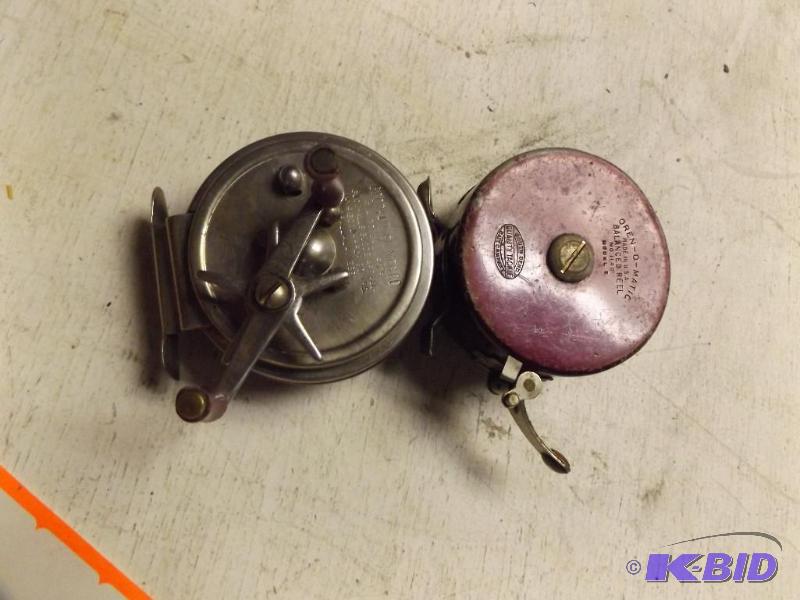 Two Fishing Reels, one of them is Oren-O-Mati...