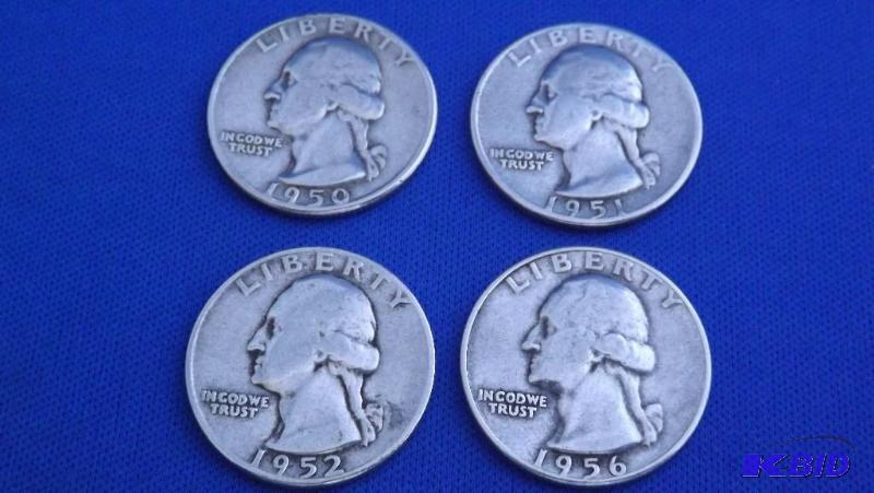 Lot of 4 Silver Quarters (see pictures for da...