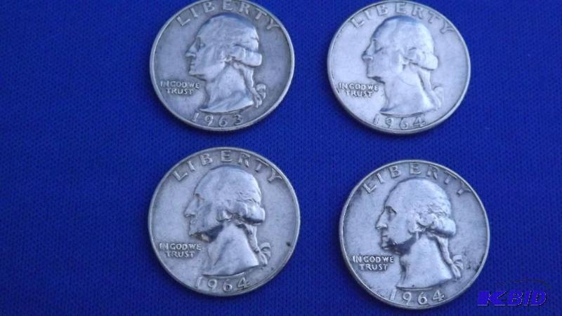 Lot of 4 Silver Quarters (see pictures for da...