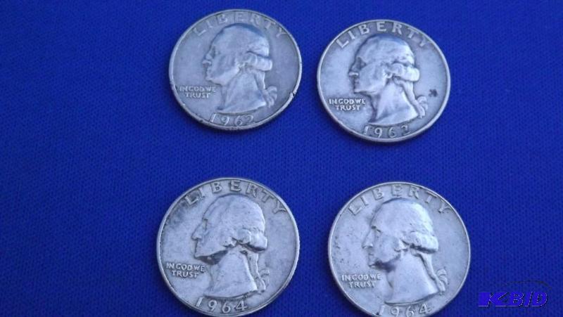 Lot of 4 Silver Quarters (see pictures for da...
