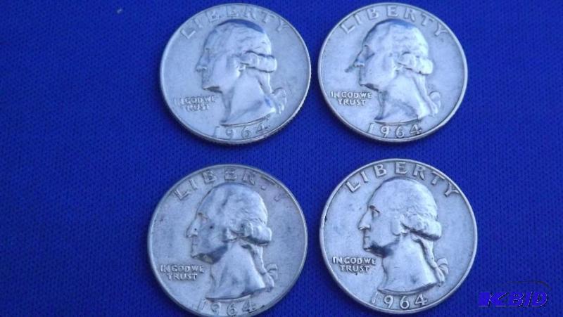 Lot of 4 Silver Quarters (see pictures for da...
