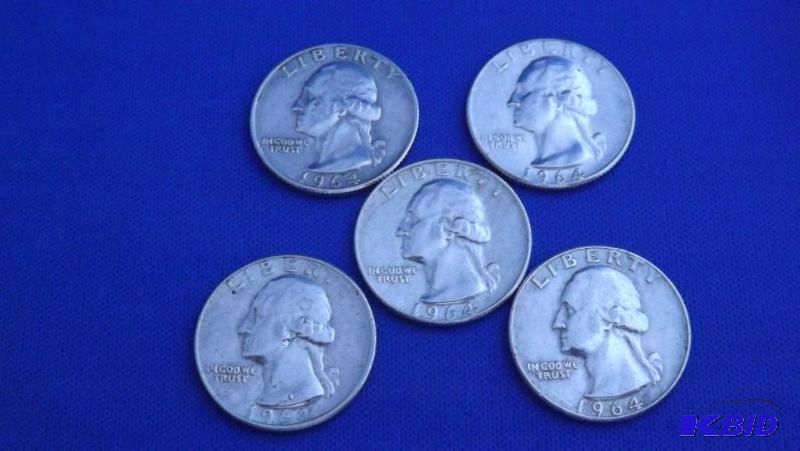 Lot of 5 Silver Quarters (see pictures for da...