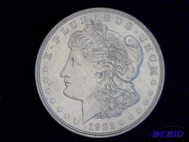 1921 Morgan Dollar Coin, no mint mark. See pi...