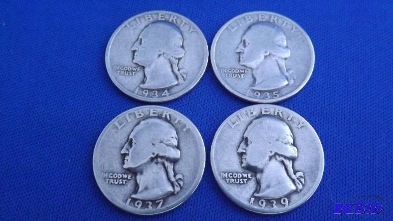 Lot of 4 Silver Quarters&nbsp (see pictures ...