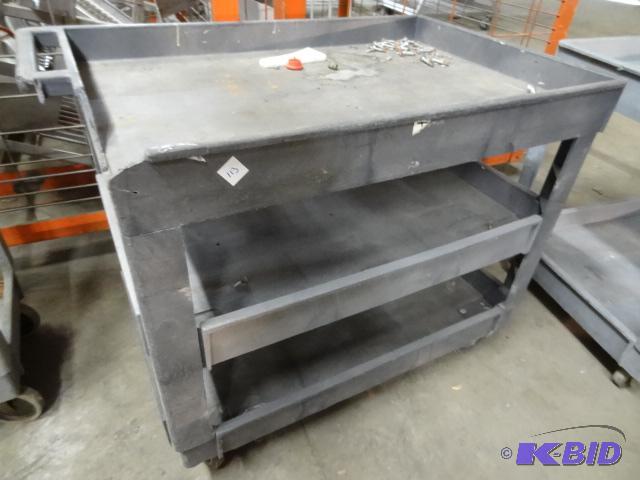 Rubbermaid Shop Cart. 26 X 40 X 32...