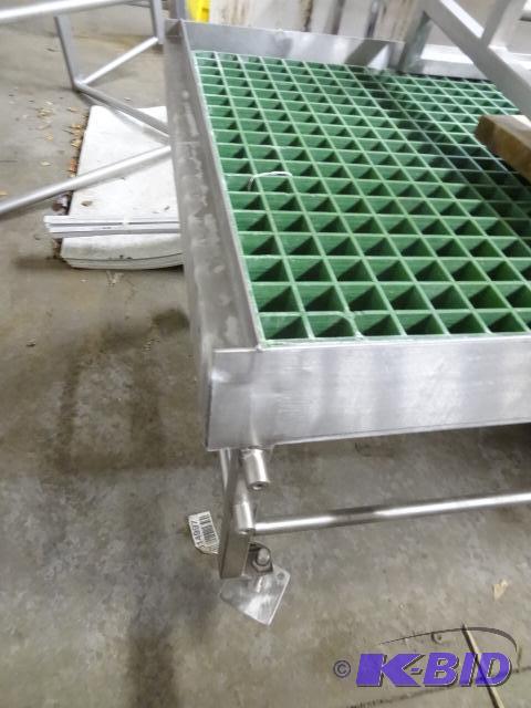 Platform Cat Walk. Stainless with Plastic Gra...