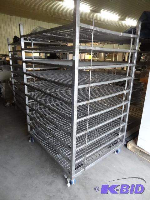 10 Tier Stainless Cart. 48 X 40 X 73 No Conte...