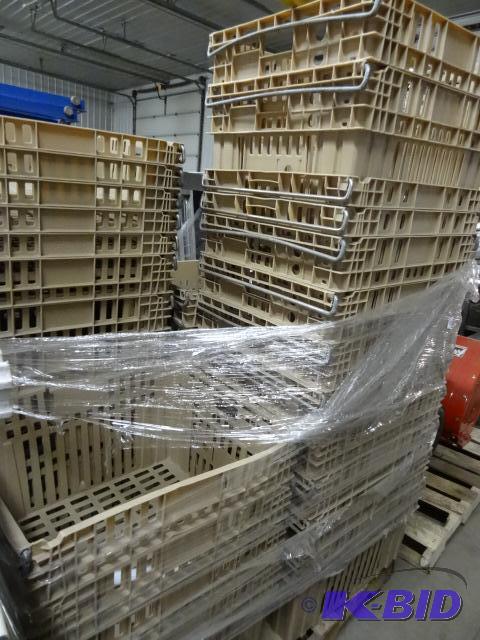 Pallet of Misc Stacking Totes. 2 Different Si...