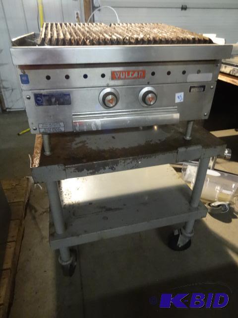 Vulcan 2 Burner Broiler on Cart. Converted to...