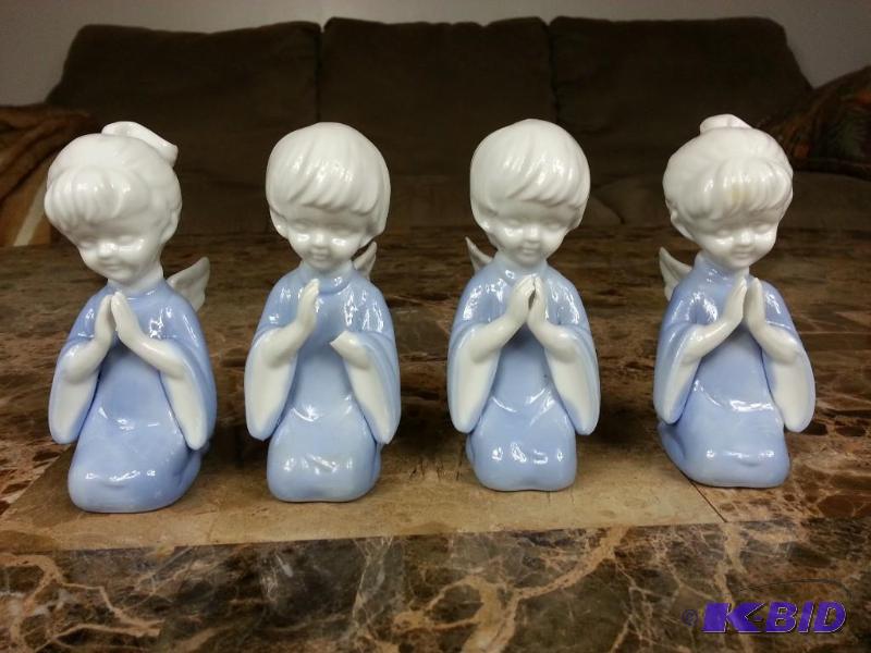 Set of (4) Vintage Ceramic Angels - Numbered and Made in Japan