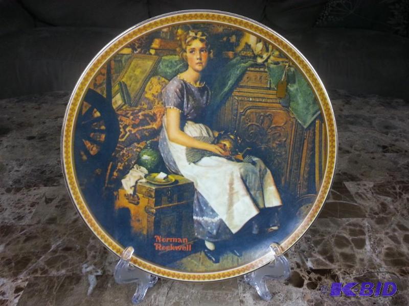 Knowles Dreaming In The Attic Norman Rockwell Collectors Plate w Box