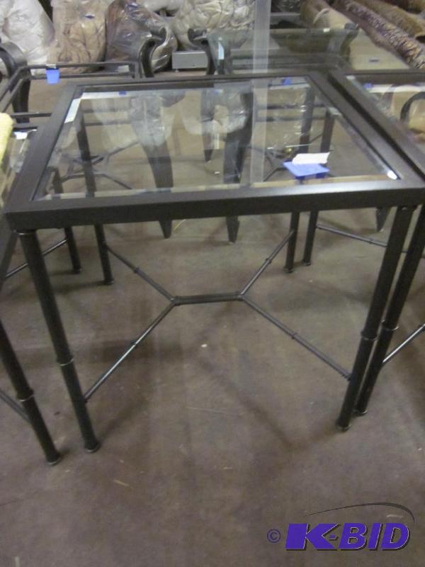 Bronze metal and glass end table.  &nbsp  &n...