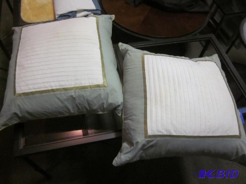 Lot of two Euro accent pillows.  &nbsp  &nbs...