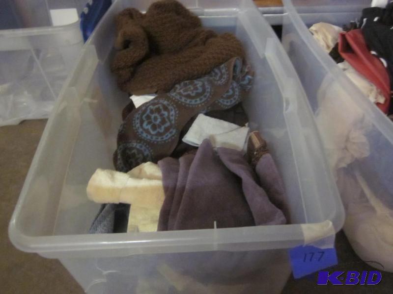 Bin of accent hand towels.  &nbsp  &nbsp...