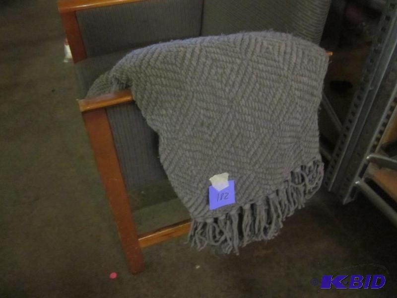 Large soft grey throw blanket.  &nbsp  &nbsp...