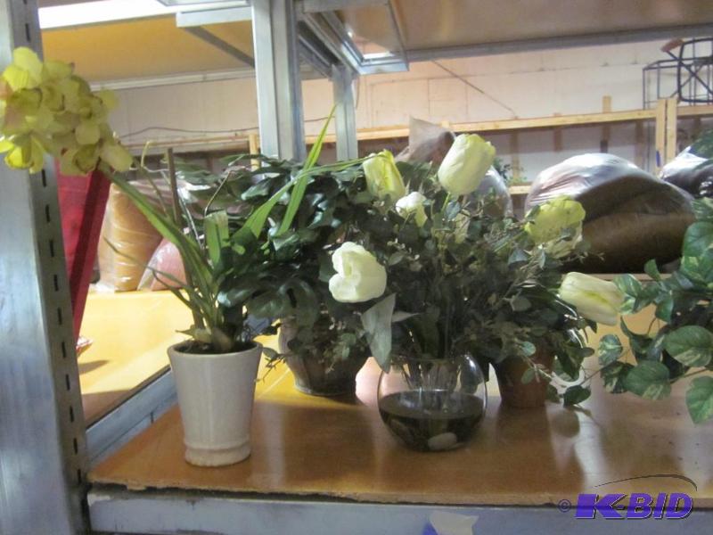 Lot of artificial flowers and vases.  &nbsp ...